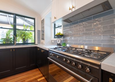 grey subway tile splashback